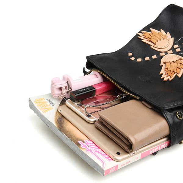 Womens Small Real Leather Backpack Bag Purse Black Fashion Backpacks