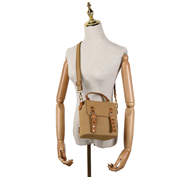 Womens Small Waterproof Canvas And Leather Backpack Satchel Handbags For Women Online