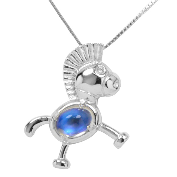 Womens Sterling Silver Moonstone Pendant Necklace Birthstone Necklace For Women Accessories