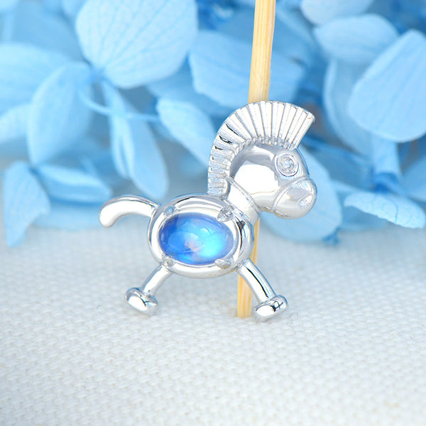 Womens Sterling Silver Moonstone Pendant Necklace Birthstone Necklace For Women Beautiful