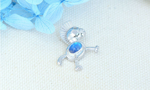 Womens Sterling Silver Moonstone Pendant Necklace Birthstone Necklace For Women Fashion