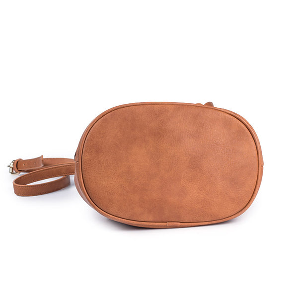 Womens Vegan Leather Boho Crossbody Bucket Bag Purse Sling Bags For Women Details