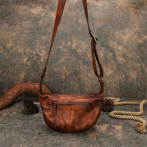 Stylish Ladies Side Bag Genuine Leather Crossbody Bags Green Badass