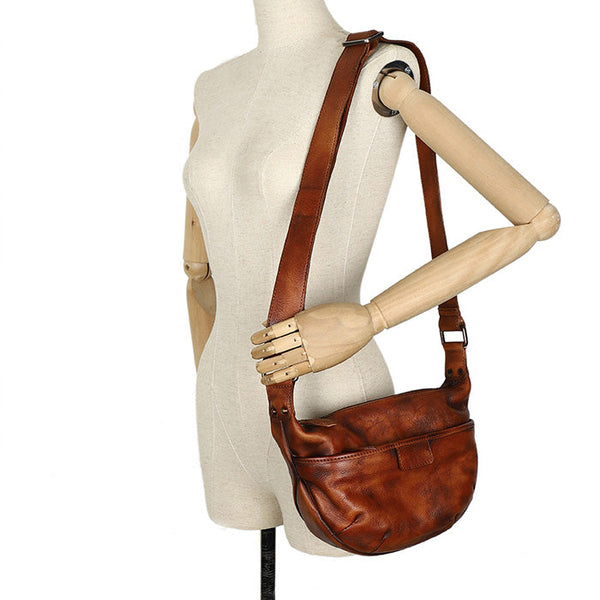 Stylish Ladies Side Bag Genuine Leather Crossbody Bags Green Casual