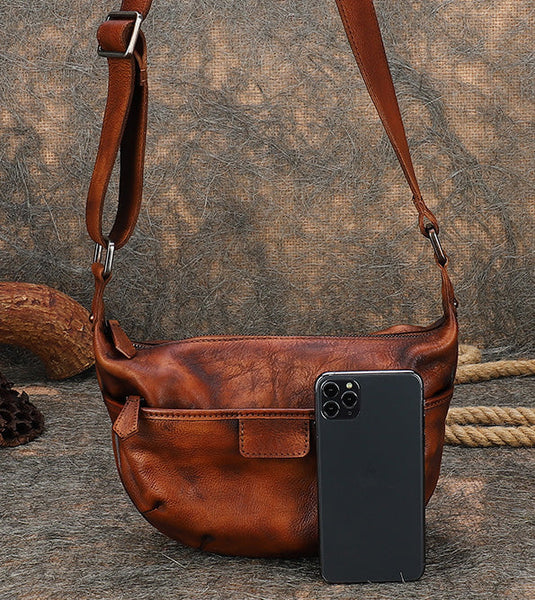 Stylish Ladies Side Bag Genuine Leather Crossbody Bags Green Cowhide