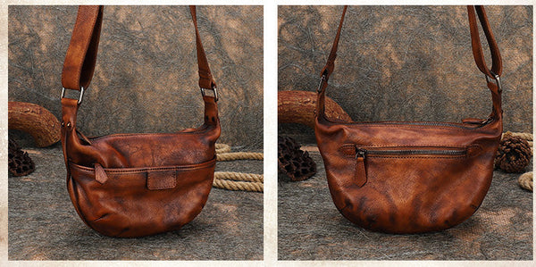 Stylish Ladies Side Bag Genuine Leather Crossbody Bags Green Funky