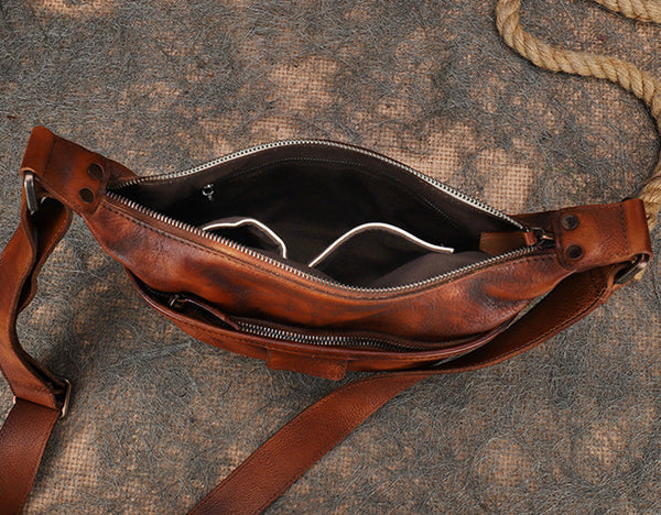 Stylish Ladies Side Bag Genuine Leather Crossbody Bags Green Inside