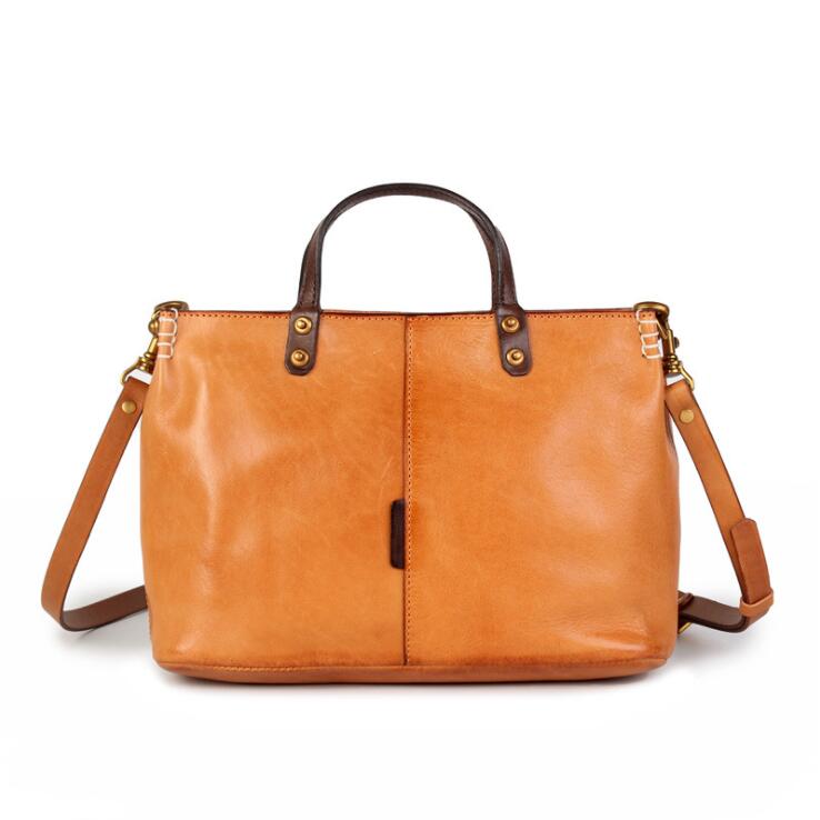 Womens Vintage Leather Handbags Over The Shoulder Purse For Women Accessories