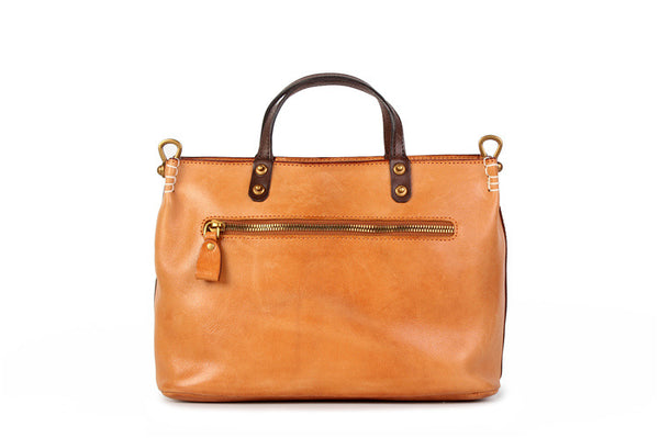 Womens Vintage Leather Handbags Over The Shoulder Purse For Women Cowhide