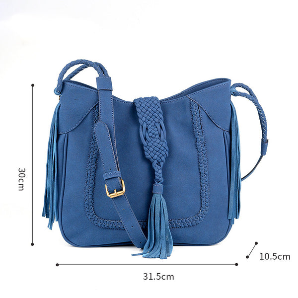 Womens Western Crossbody Purse With Fringe Vegan Leather Crossbody Boho Bag Badass