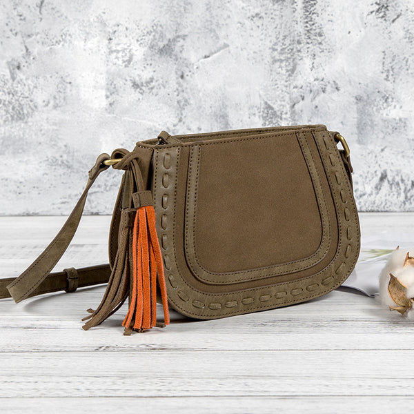 Womens Western Crossbody Purse With Fringe Vegan Leather Ladies Shoulder Bag Accessories