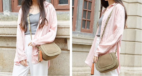 Womens Western Crossbody Purse With Fringe Vegan Leather Ladies Shoulder Bag Casual