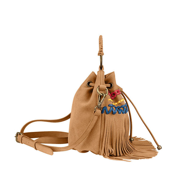 Womens Western Vegan Leather Fringe Crossbody Purse Hobo Bucket Bag for Women Best