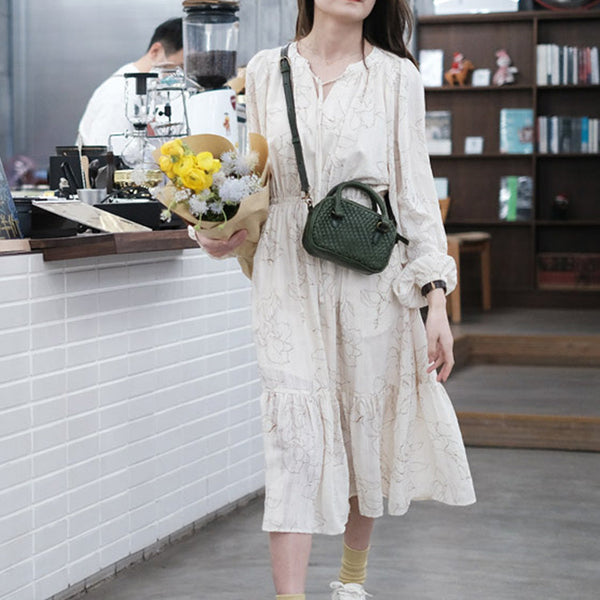 Womens Woven Brown Leather Shoulder Bag Brown Leather Crossbody Bag Boutique