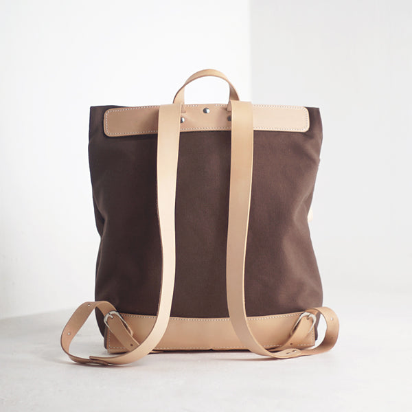 Womens leather rucksack backpack bags ladies canvas leather backpack Purse