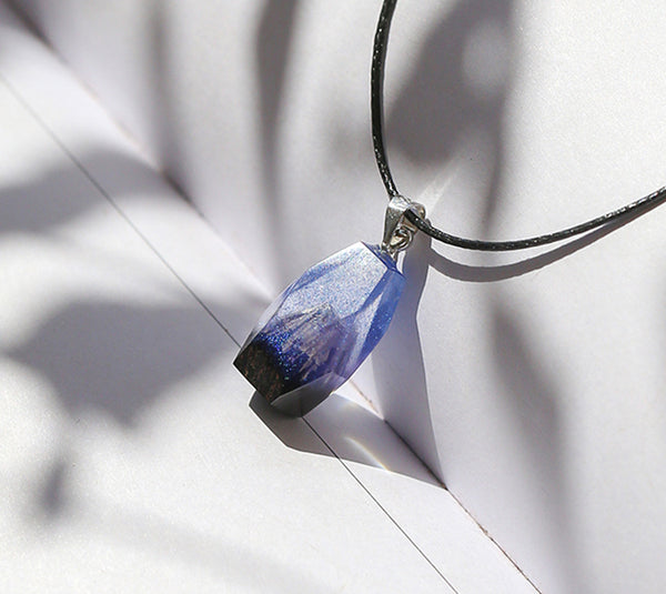 Wood Resin Pendant Necklace Handmade Couple Necklace For Women Men Handmade