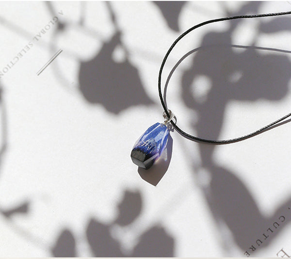 Wood Resin Pendant Necklace Handmade Couple Necklace For Women Men Nice