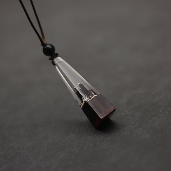 Wood Resin Pendant Necklace Unique Handmade Couple Jewelry Accessories Women Men beautiful