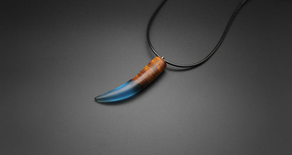Wood Resin Pendant Necklace Unique Handmade Jewelry For Women Men elegant