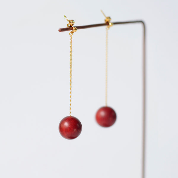 Wooden Earrings Gold Handmade Jewelry Accessories Women