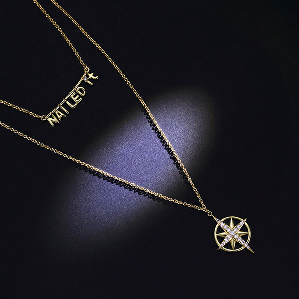 Double Strand Y-Necklace Star Pendant Necklace Fashion Jewelry Accessories Women
