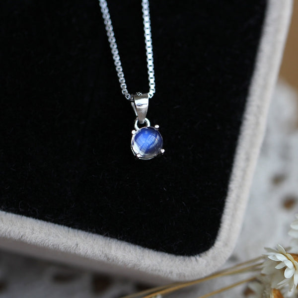 cute Moonstone Pendant Necklace Silver Handmade June Birthstone Gemstone Jewelry Accessories gift Women girl beautiful