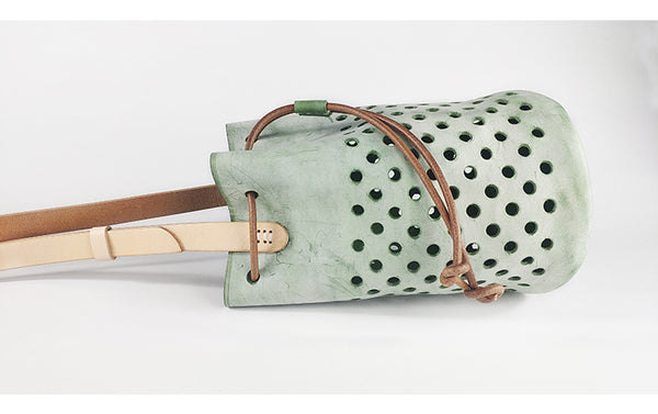 ladies handmade Waxed leather crossbody bag crossbody sling bag for women Minimalist