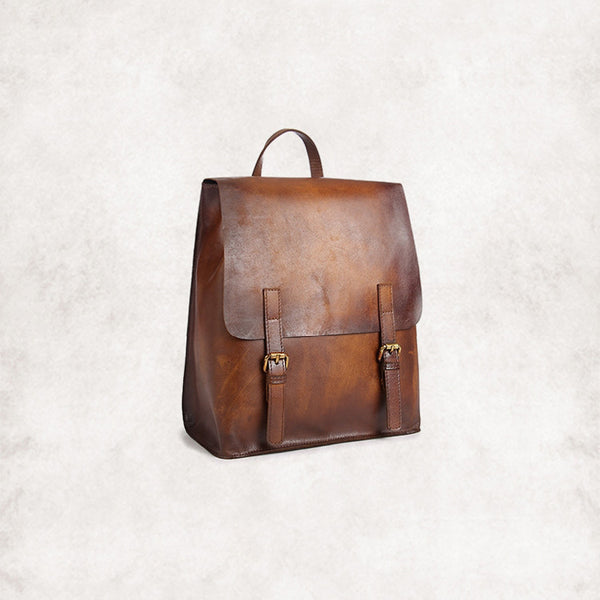 vintage leather backpack bag women handbags