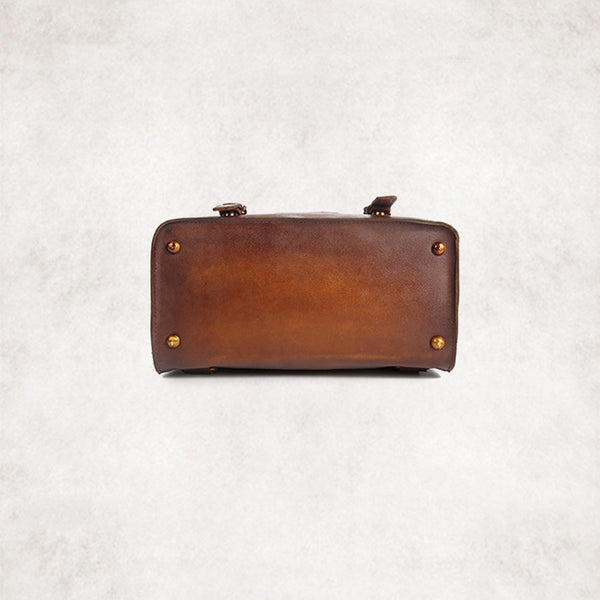 vintage leather backpack bag women laptopbag