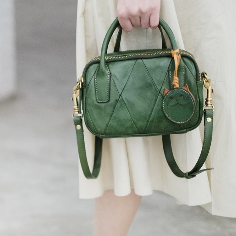 Womens Cute Small Leather Crossbody Purse Top Handle Handbag Affordable