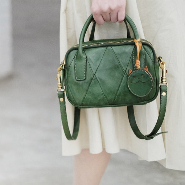 Womens Cute Small Leather Crossbody Purse Top Handle Handbag Affordable