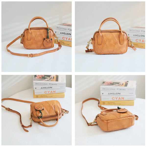 Womens Cute Small Leather Crossbody Purse Top Handle Handbag Durable