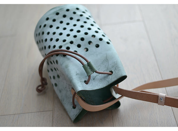 small womens leather drawstring crossbody bucket bag purse side bags for women Best