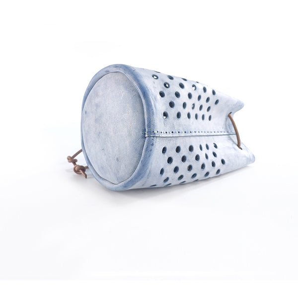 small womens leather drawstring crossbody bucket bag purse side bags for women Genuine Leather