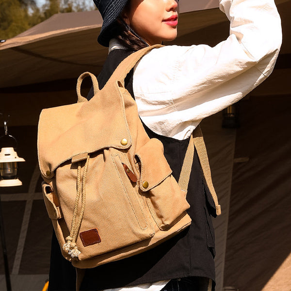 Canvas Backpack Purse for Women Casual Rucksack for Daily Adventures and Travel