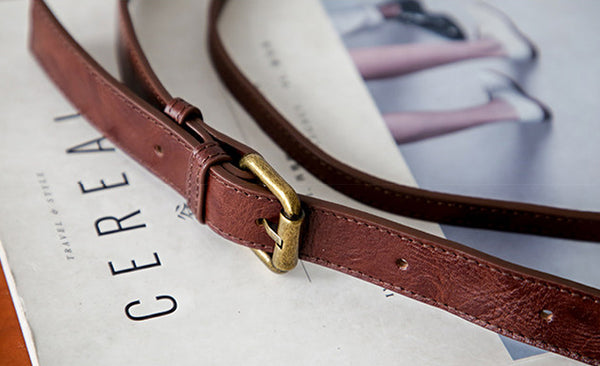 Womens Small Vegetable Tanned Leather Underarm Bag Vertical Handbag and Crossbody Bag