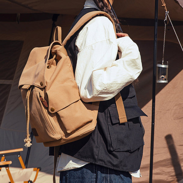 Canvas Backpack Purse for Women Casual Rucksack for Daily Adventures and Travel