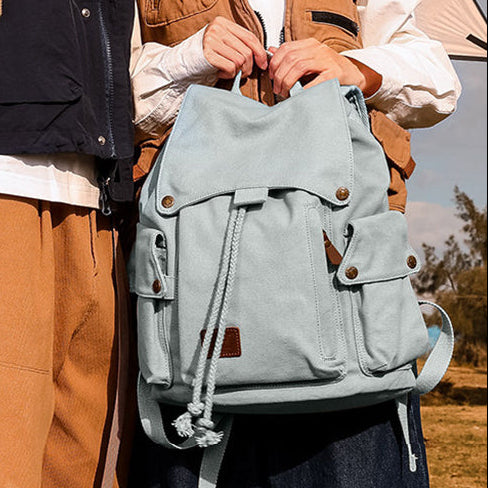 Canvas Backpack Purse for Women Casual Rucksack for Daily Adventures and Travel