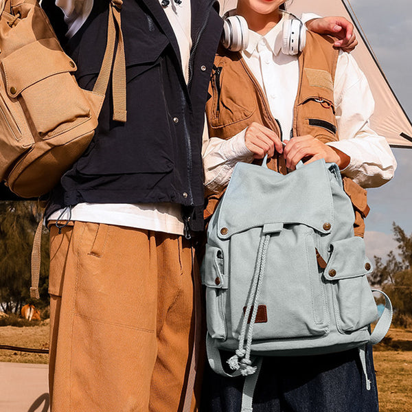 Durable Canvas Backpack Purse Fashion Rucksack for Modern Women on the Go
