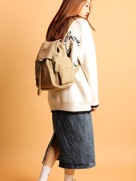 Stylish Women’s Canvas Rucksack Bag Backpack Purse for Work and Weekend