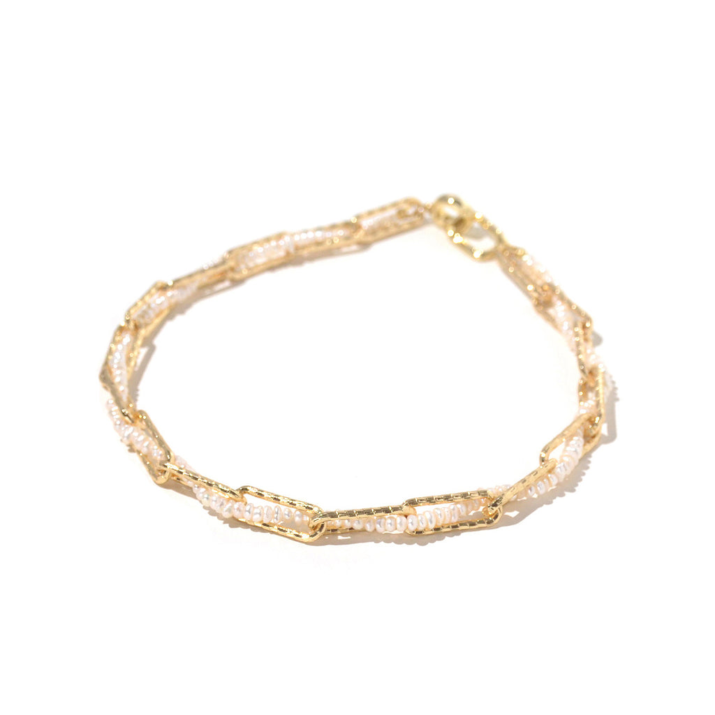 Baroque Pearl Choker Necklace for Women 14K Gold Plated Chain with Freshwater Pearls