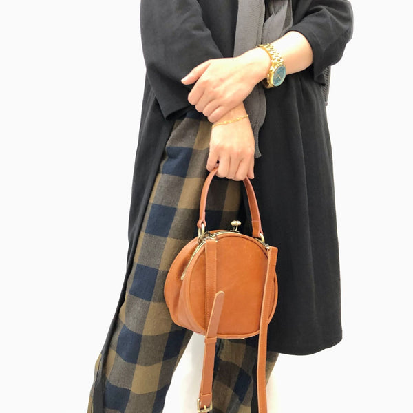 Ladies Chic Circles Elegant Round Leather Shoulder Bag Perfect for Women
