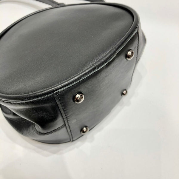 Black Round Leather Bag for Women Leather Petite Round Crossbody Shoulder Bag for Women Funky