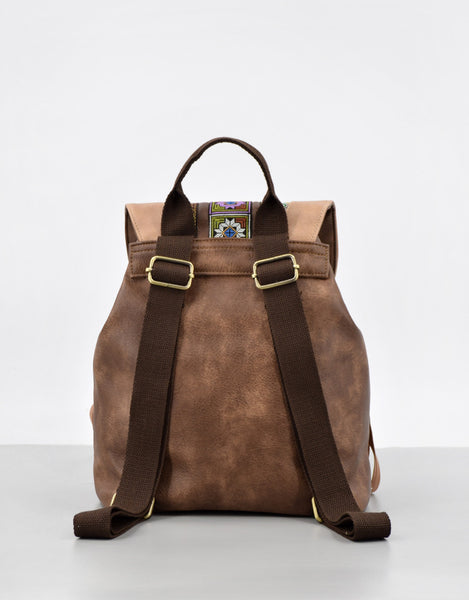 Boho Womens Fringe Backpack Bag Ladies Small Vegan Leather Rucksack Beautiful