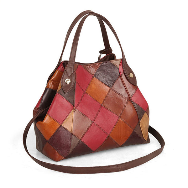 Boho Womens Leather Tote Handbags Shoulder Purse For Women Classic