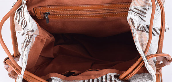 Boho Womens Vegan Leather Backpack Rucksack Bag Capacity