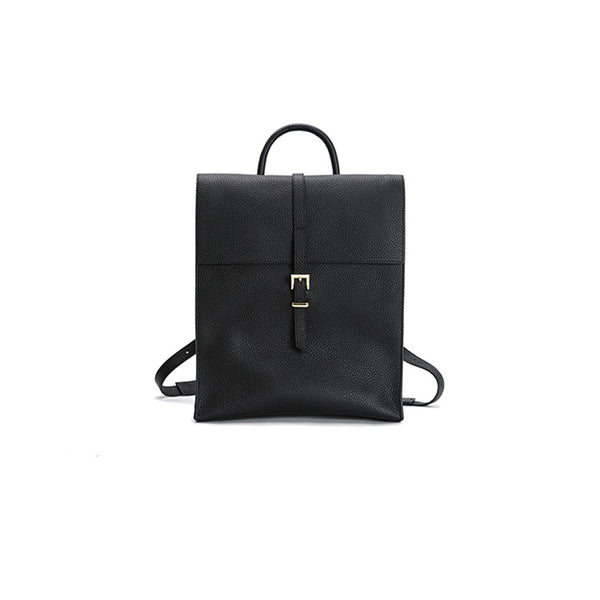 Casual Womens Black Leather Laptop Backpack Bag Leather Women's Backpack Purses Classy