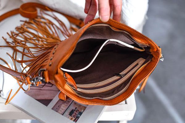 Casual Womens Fringe Crossbody Purse Vintage Boho Bags Inside