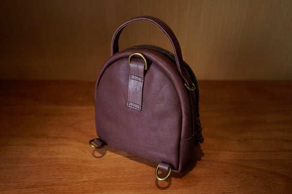 Womens Mini Leather Rucksack Leather Crossbody Bag