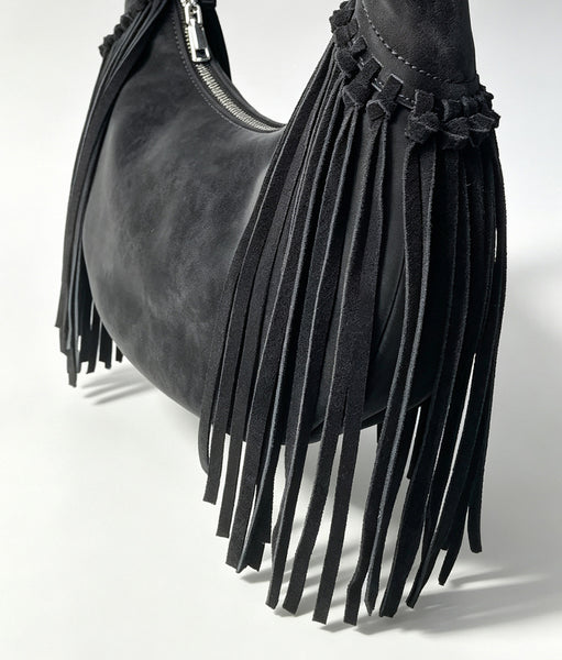 Chic Women's Suede and Matte Leather Shoulder Purse